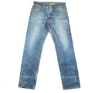 Vintage Levis 501 XX Blue Jeans Pants Size 32x33 Button Fly B28